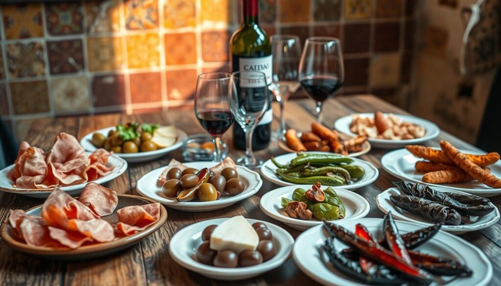 Homemade Spanish tapas