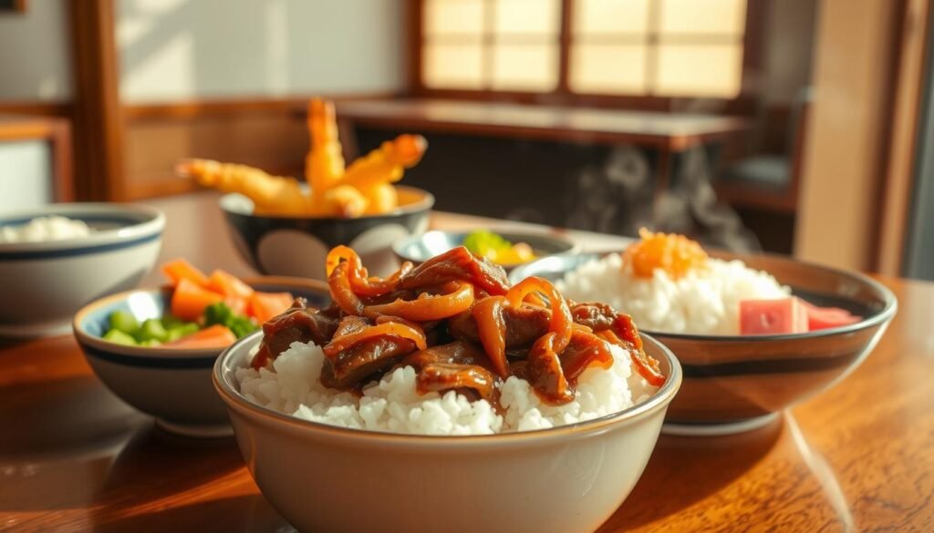 Japanese rice bowl dishes