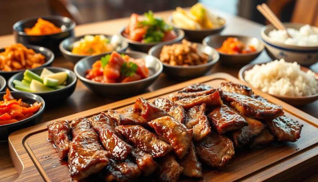Korean dishes with beef