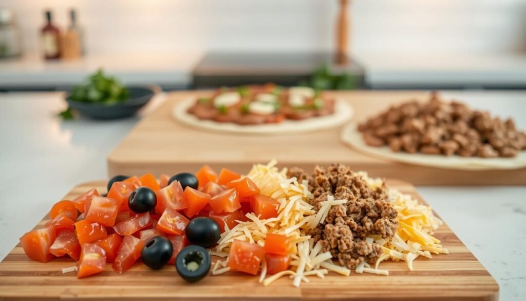Mexican pizza meal prep instructions