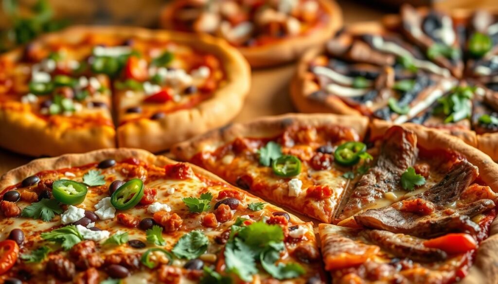 Mexican pizza variations