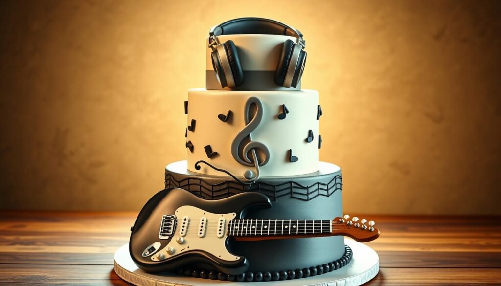 Music birthday cake for men
