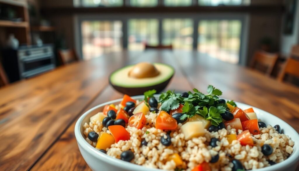Quinoa and Black Bean Breakfast Bowl
