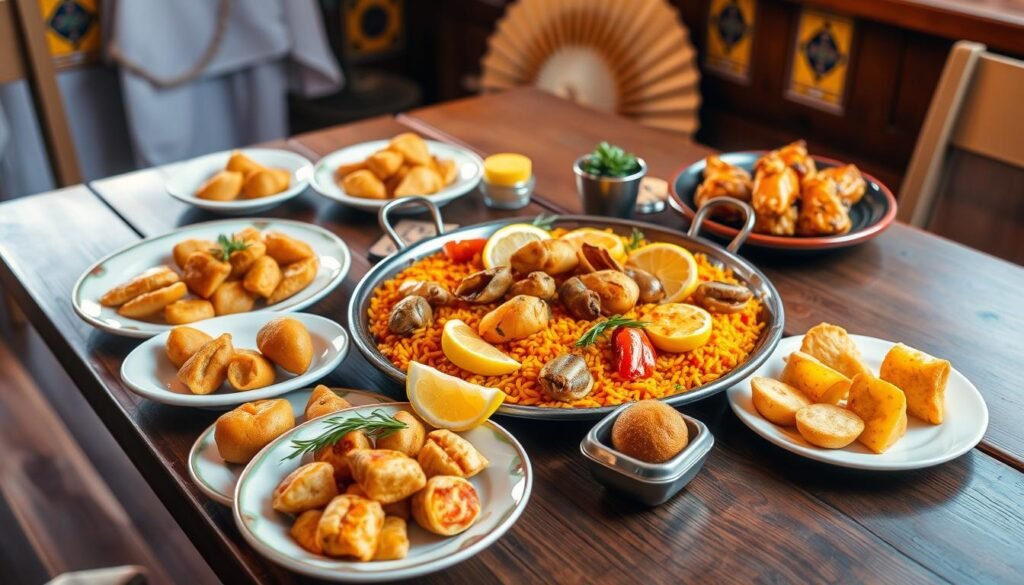 Spanish meal presentation