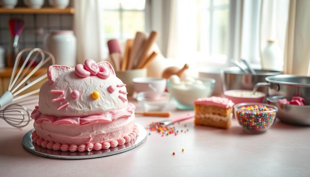 Step-by-Step Baking Instructions for Hello Kitty Cake