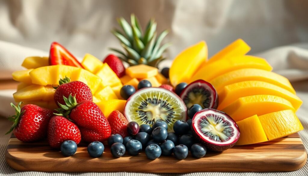 aesthetic breakfast fruit layouts