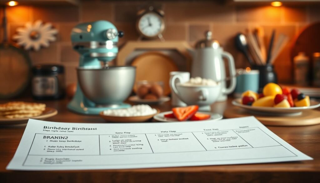 birthday breakfast planning timeline
