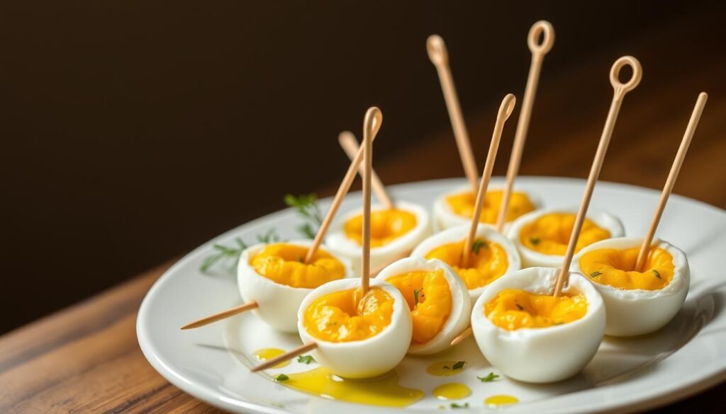 boiled egg breakfast skewers