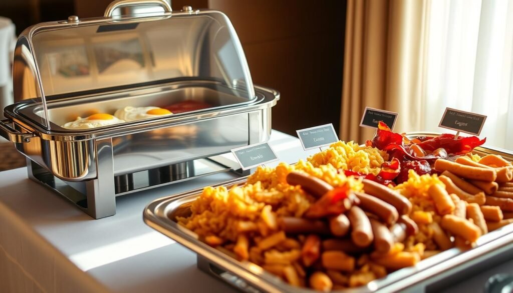 breakfast buffet serving temperature maintenance