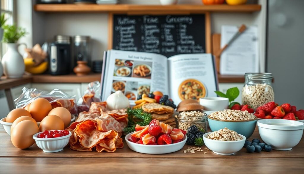 breakfast meal prep shopping list