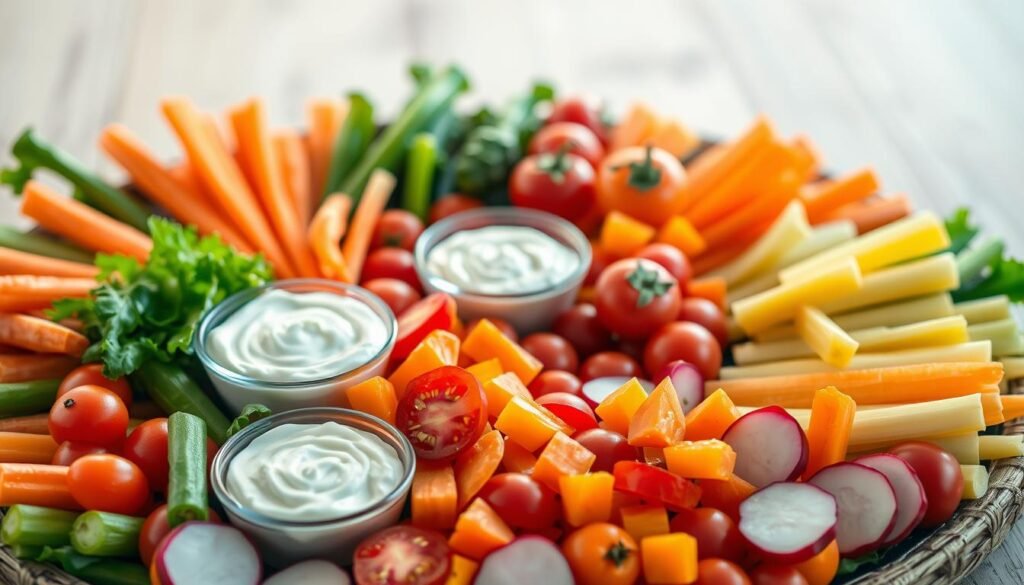 bright veggie platters