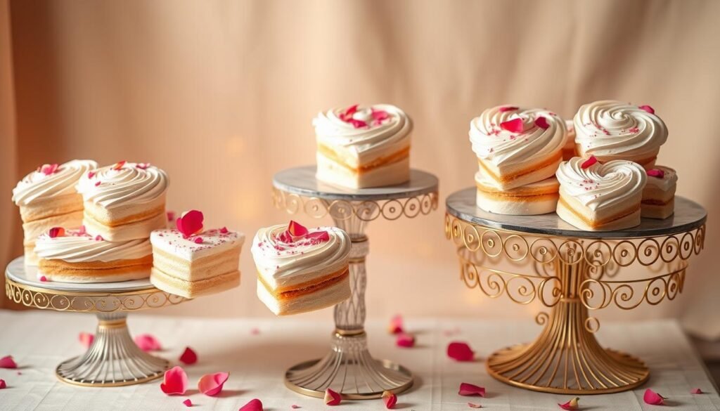 cake stands for heart cakes