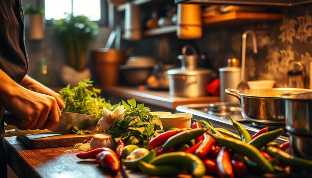 cooking Thai food