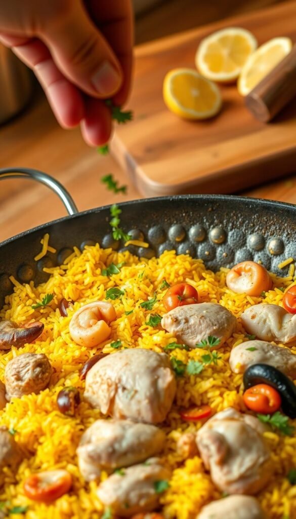 cooking techniques for paella