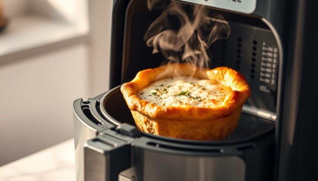 cottage cheese pizza bowl air fryer method