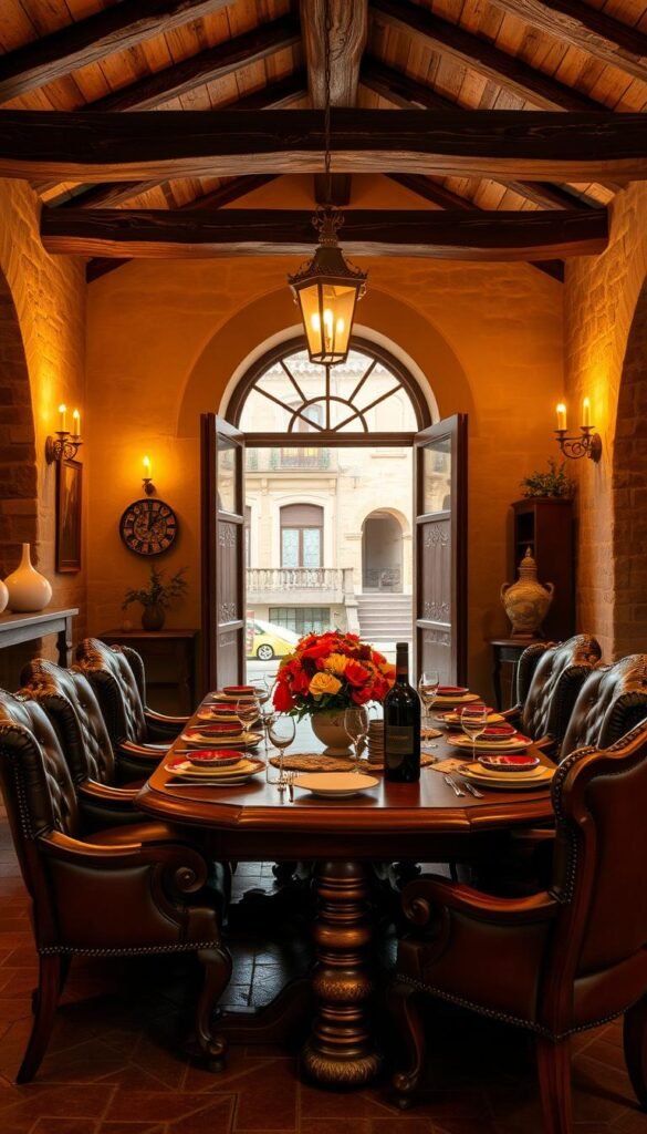 cozy Spanish dinner atmosphere