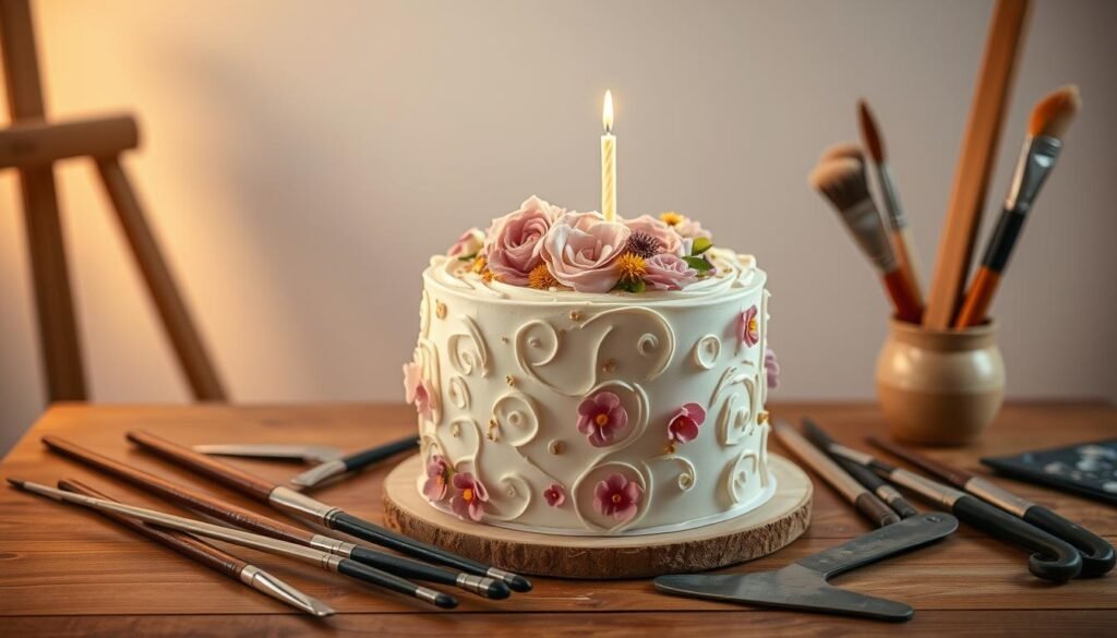 creative birthday cake for women artistic