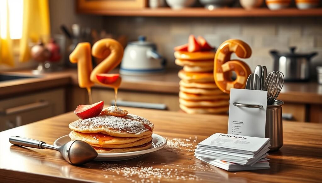 creative number-shaped birthday pancake tutorials