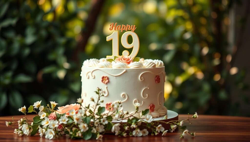 custom 19th birthday cake