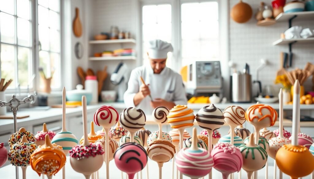 decorating cake pops