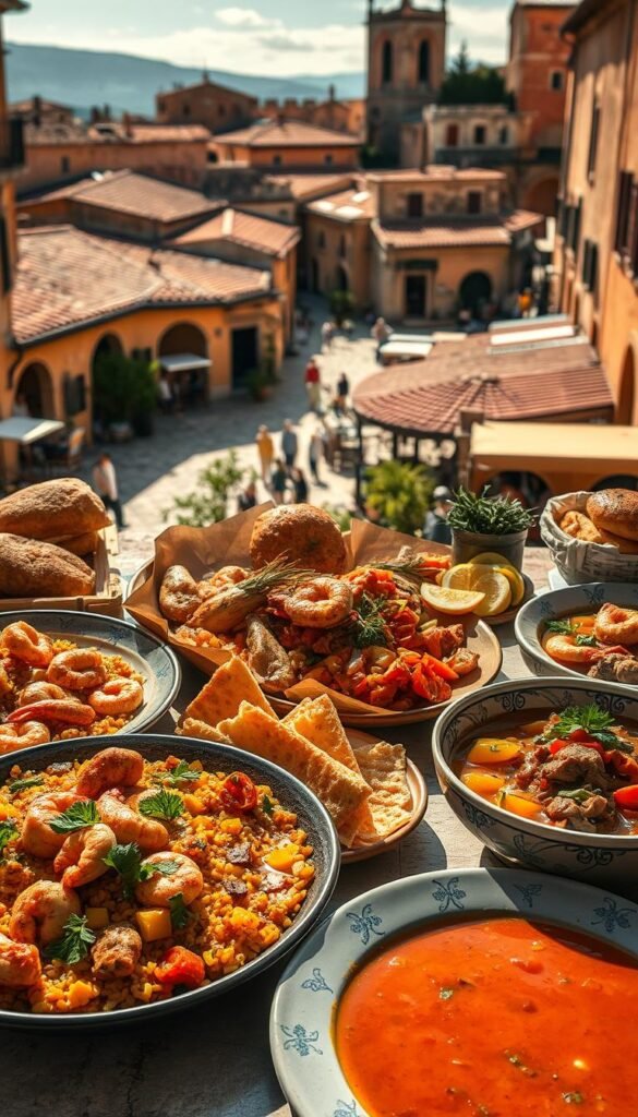 diverse Spanish meals