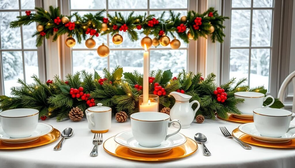 festive breakfast table decor