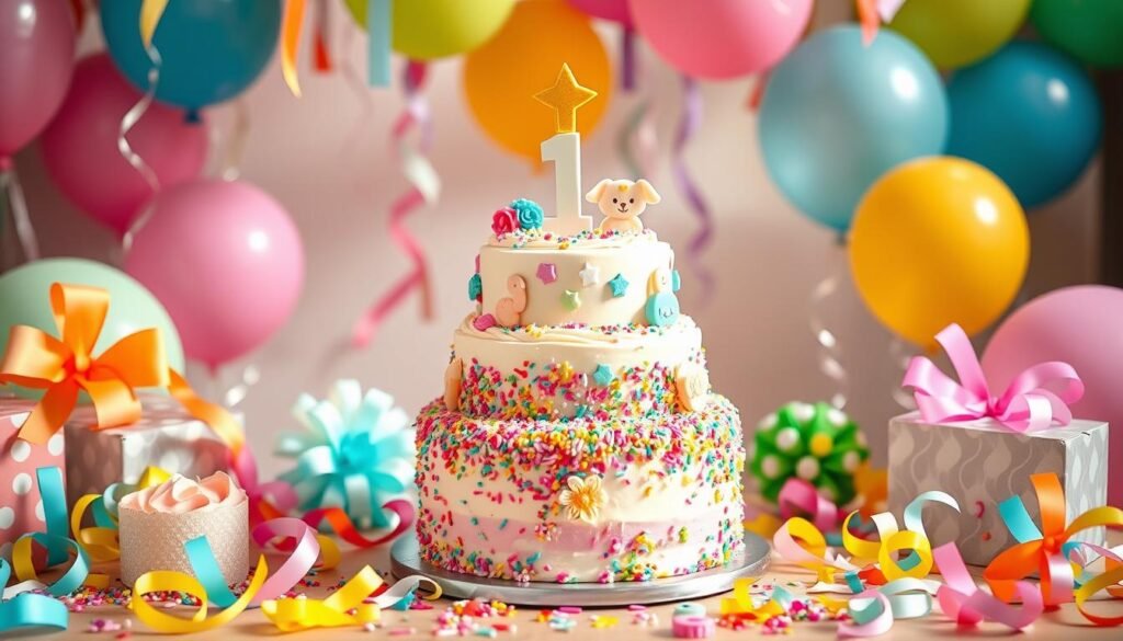 first birthday party cake decorations