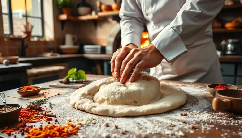 flavoring pizza dough