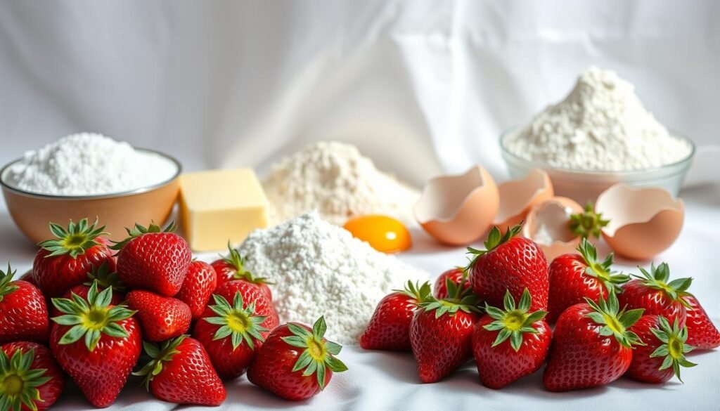 fresh strawberry ingredients