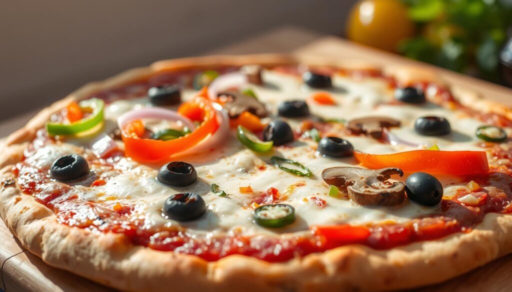 fresh vegetable pizza