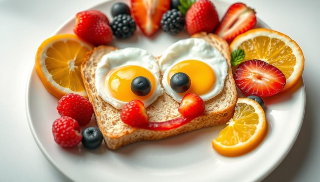 funny face breakfast plate arrangements