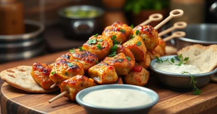 Greek Lemon Chicken Souvlaki – Street Food at Home