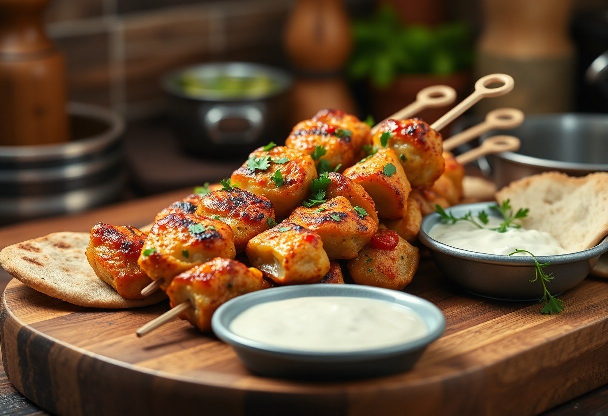 Greek Lemon Chicken Souvlaki – Street Food at Home