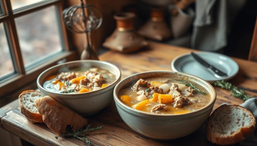 hearty soup bowls