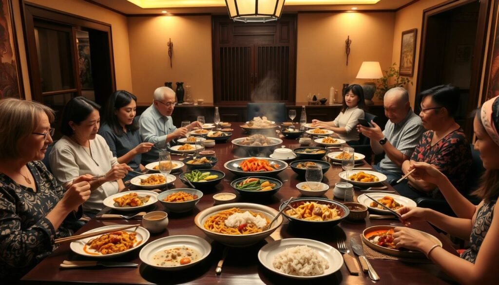 homemade Chinese dinner party