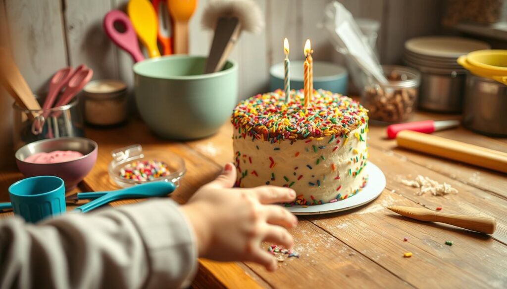 homemade birthday cake