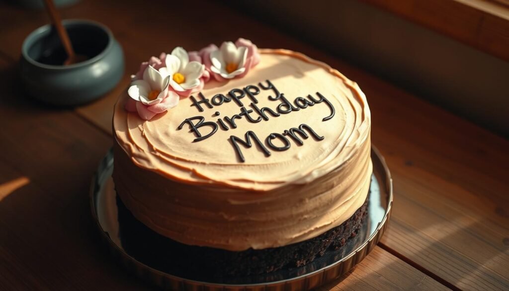 homemade birthday cake for mom