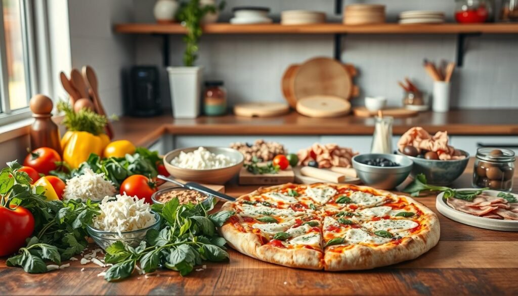 homemade pizza customization station ideas