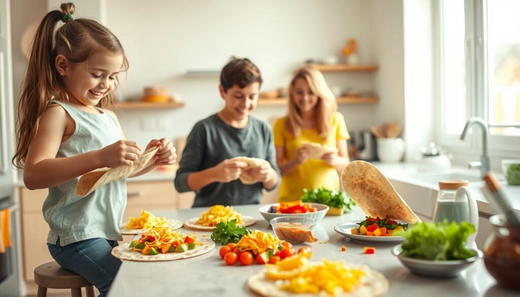 interactive breakfast cooking with kids
