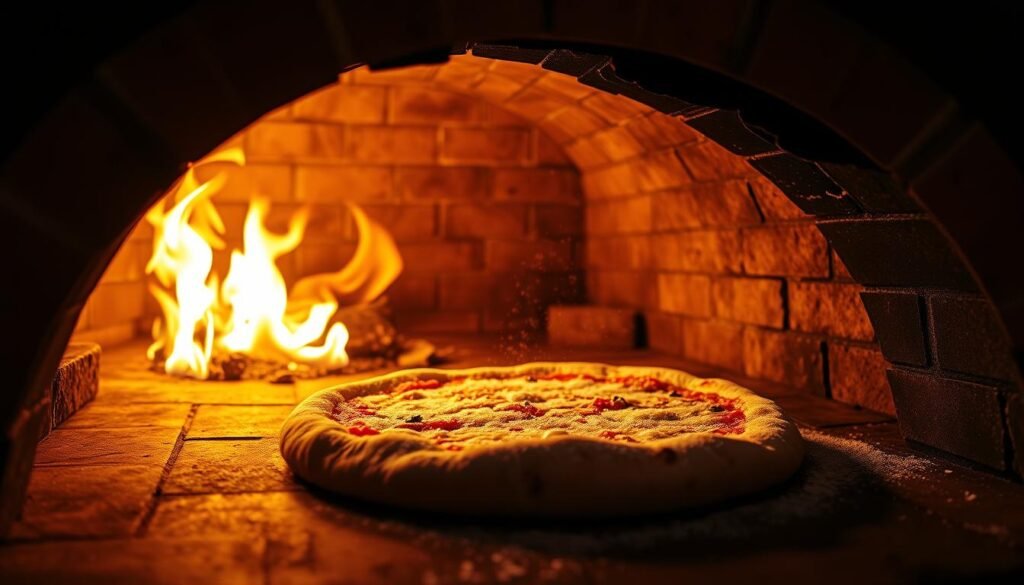 italian pizza wood-fired oven temperature