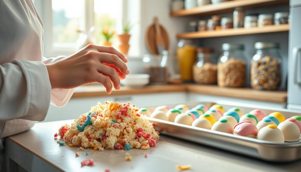 making cake pops