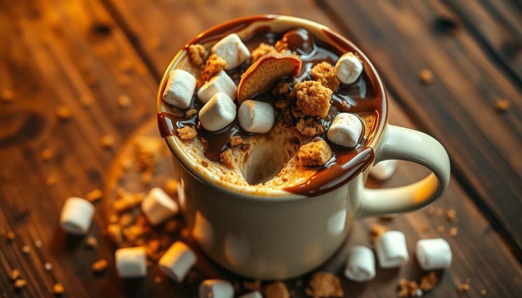 mug cake microwave s'mores version indulgent
