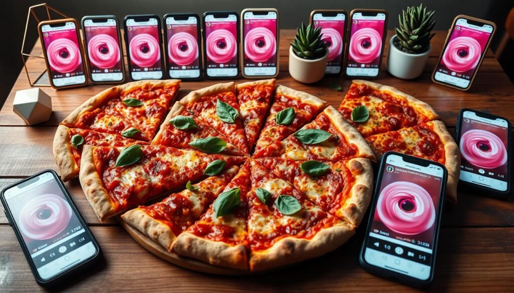 pizza aesthetic social media