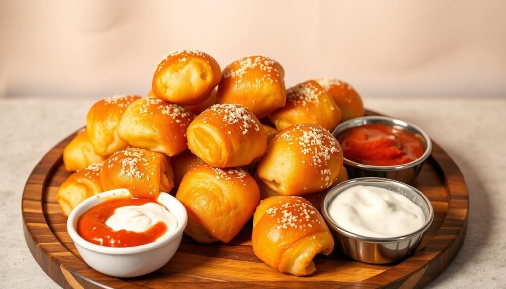 pizza rolls party serving presentation