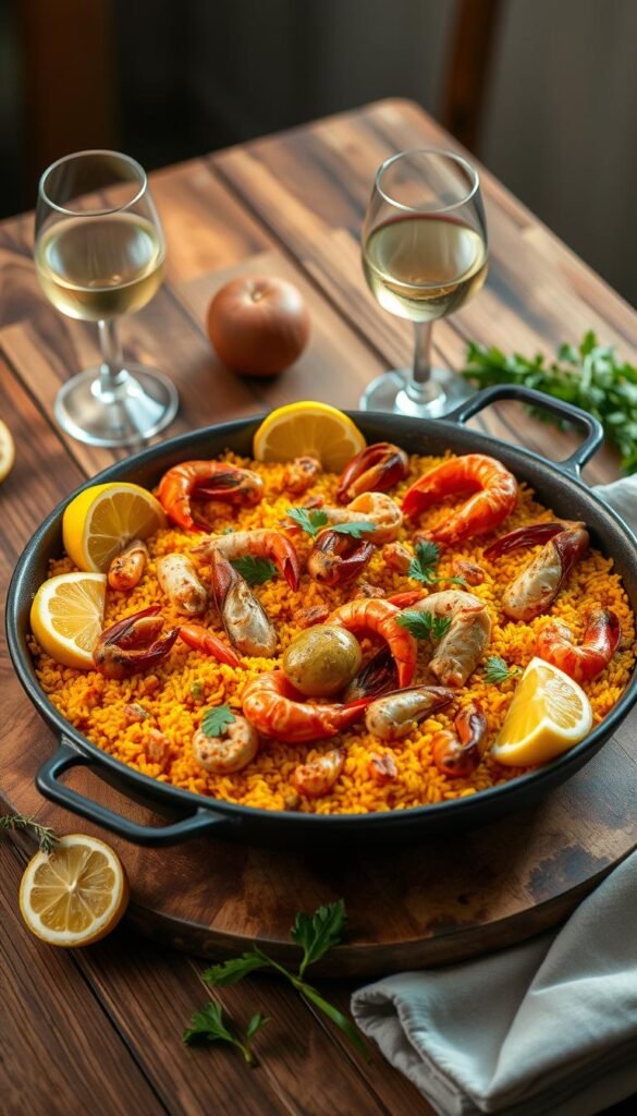 presentation for traditional paella