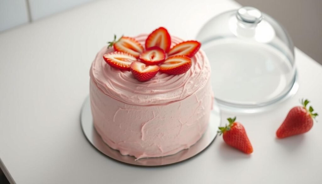 preserving strawberry cake