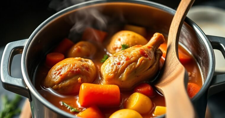 Pressure Cooker Chicken Stew in 15 Minutes