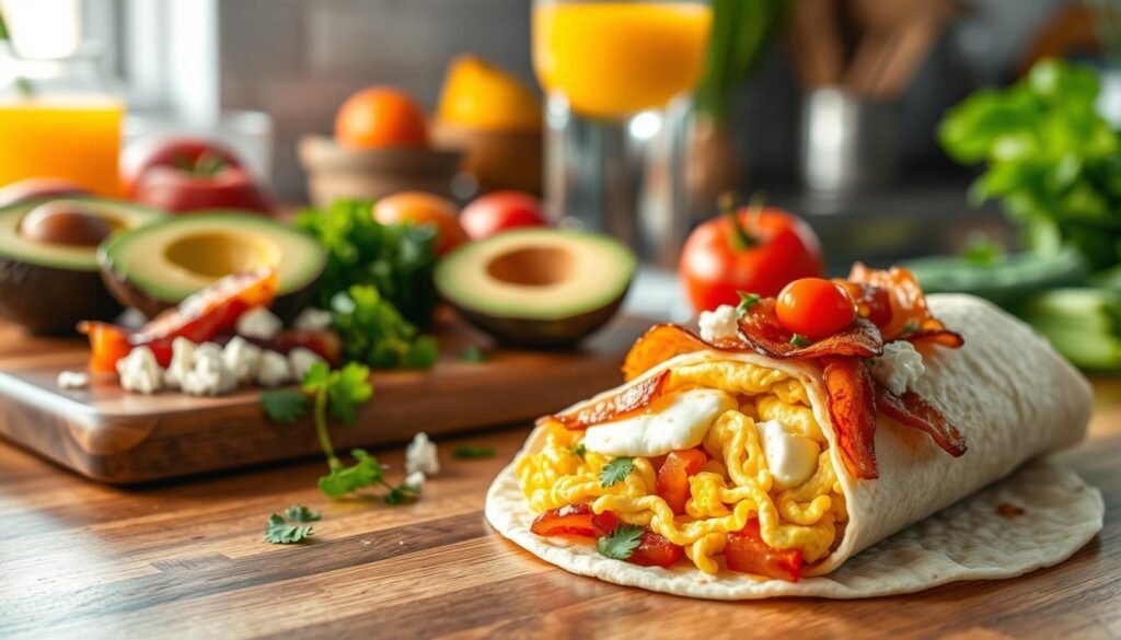 quick and easy breakfast wraps