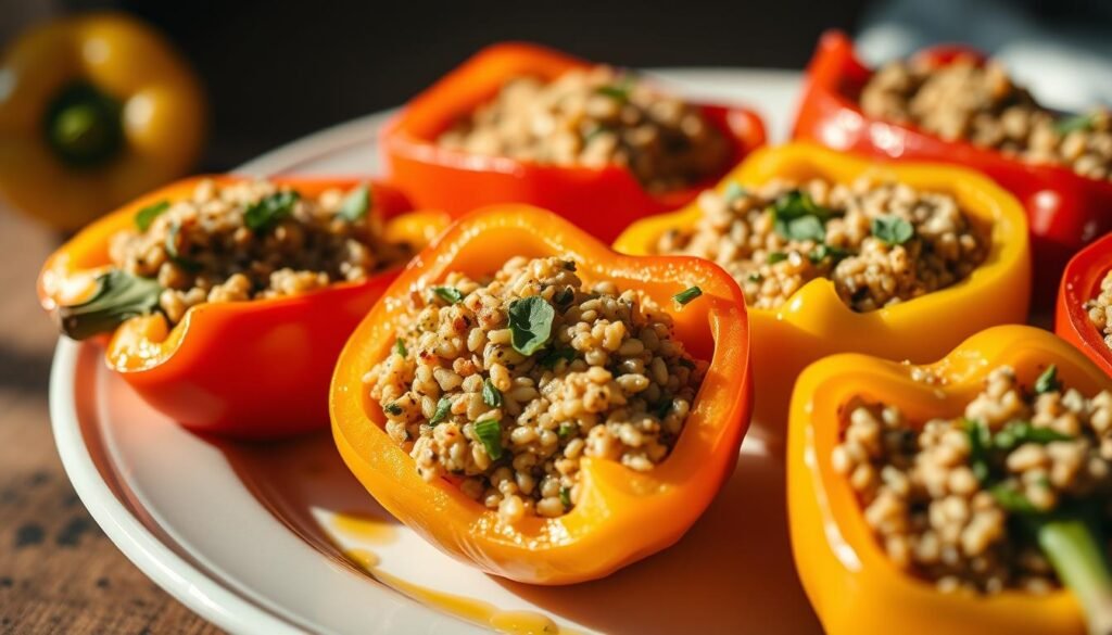 quinoa-stuffed bell peppers