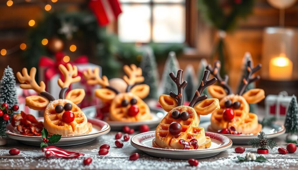 reindeer-inspired breakfast plates for kids